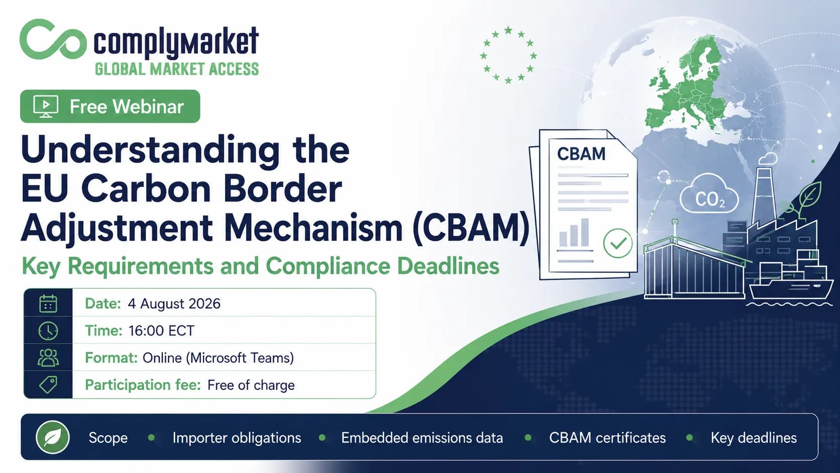 Free CBAM Webinar: Key Requirements and Deadlines