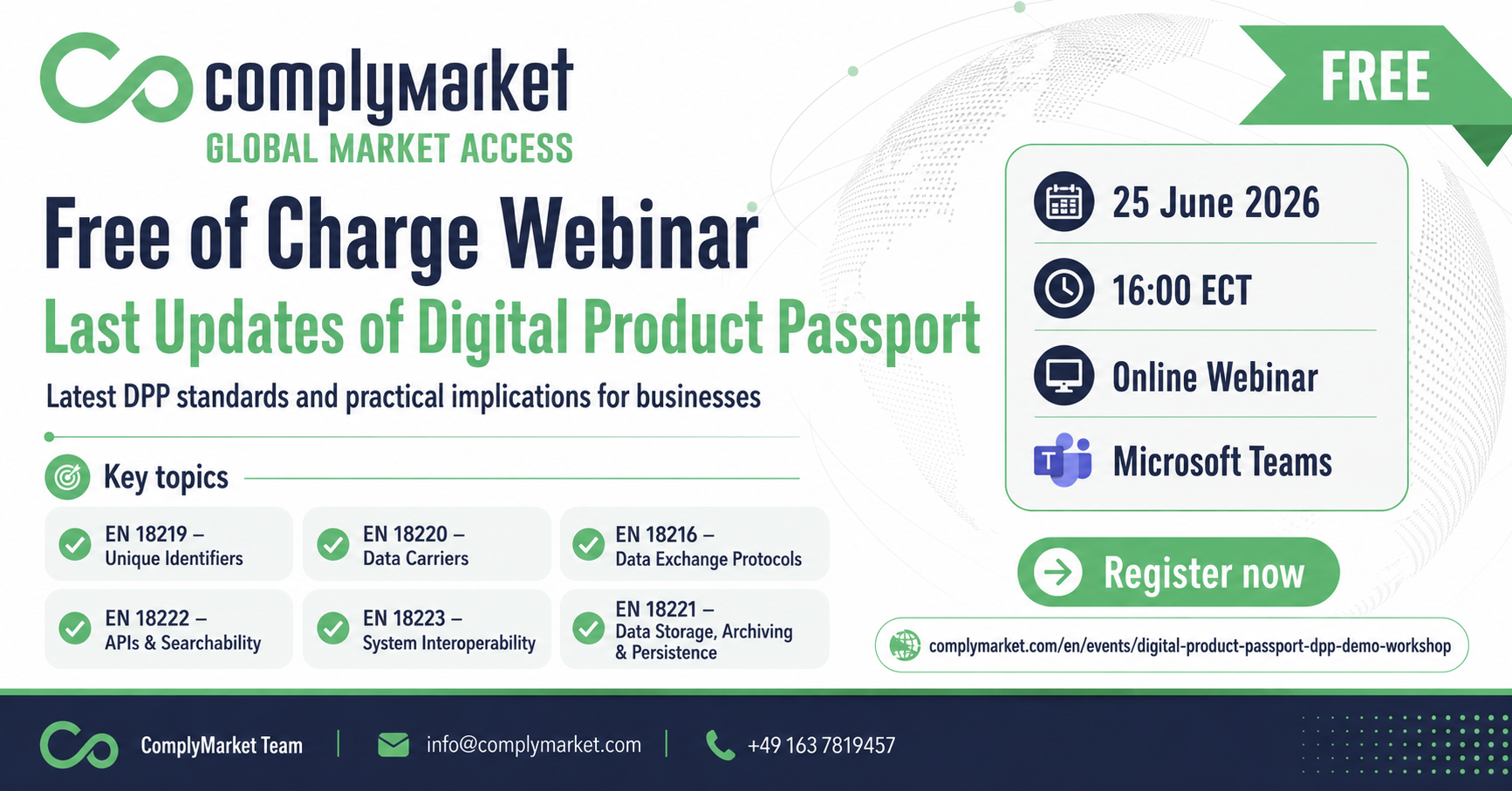 🌿 Kostenloses Webinar: Letzte Aktualisierungen des Digital Product Passport