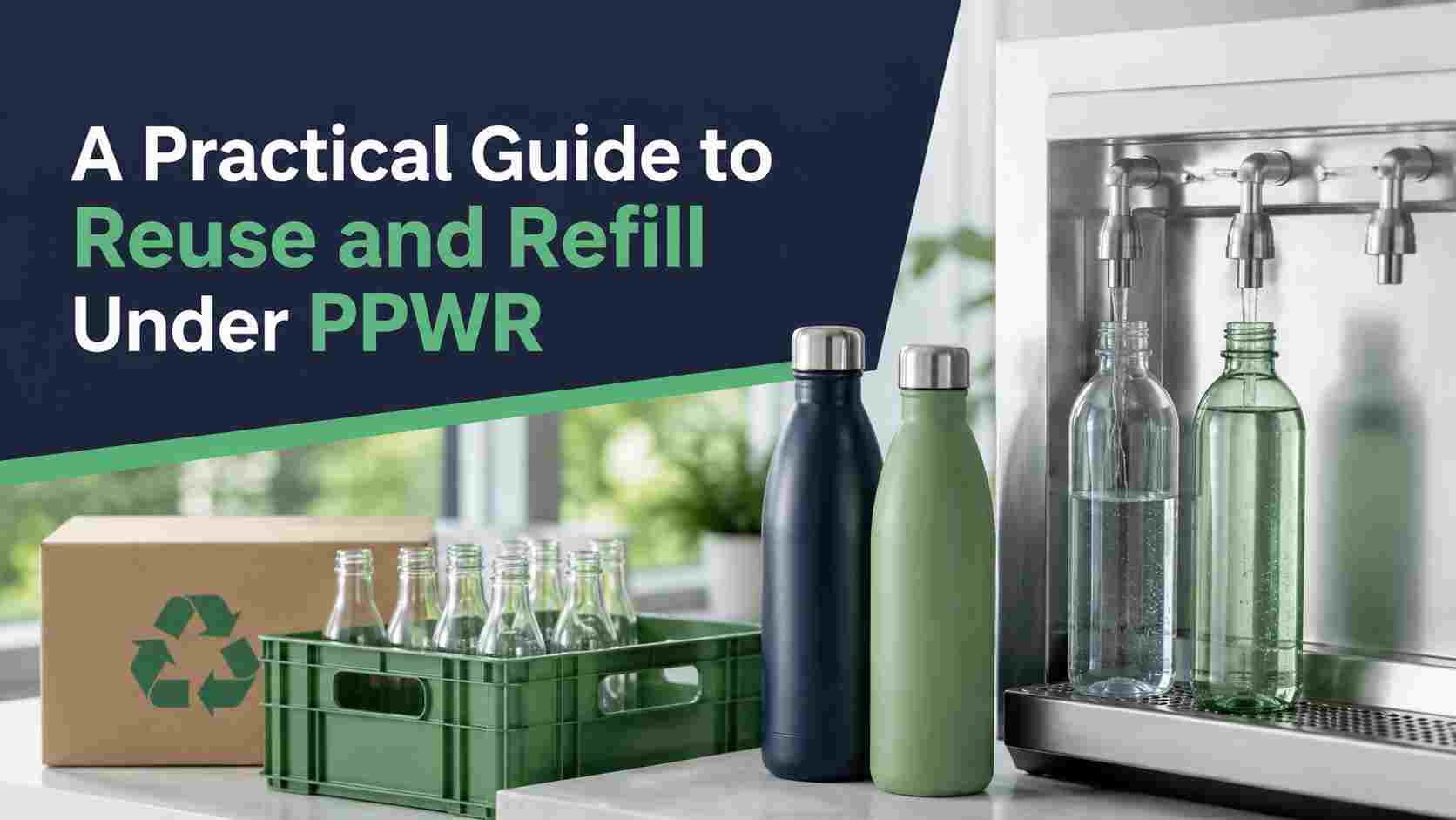 Reusable packaging and refill systems under EU PPWR with refill station, reusable bottles and containers for packaging compliance