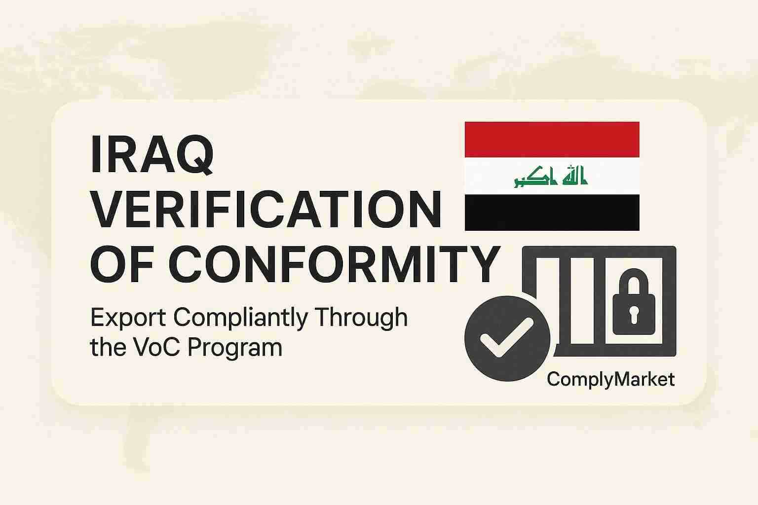 Iraq Verification of Conformity